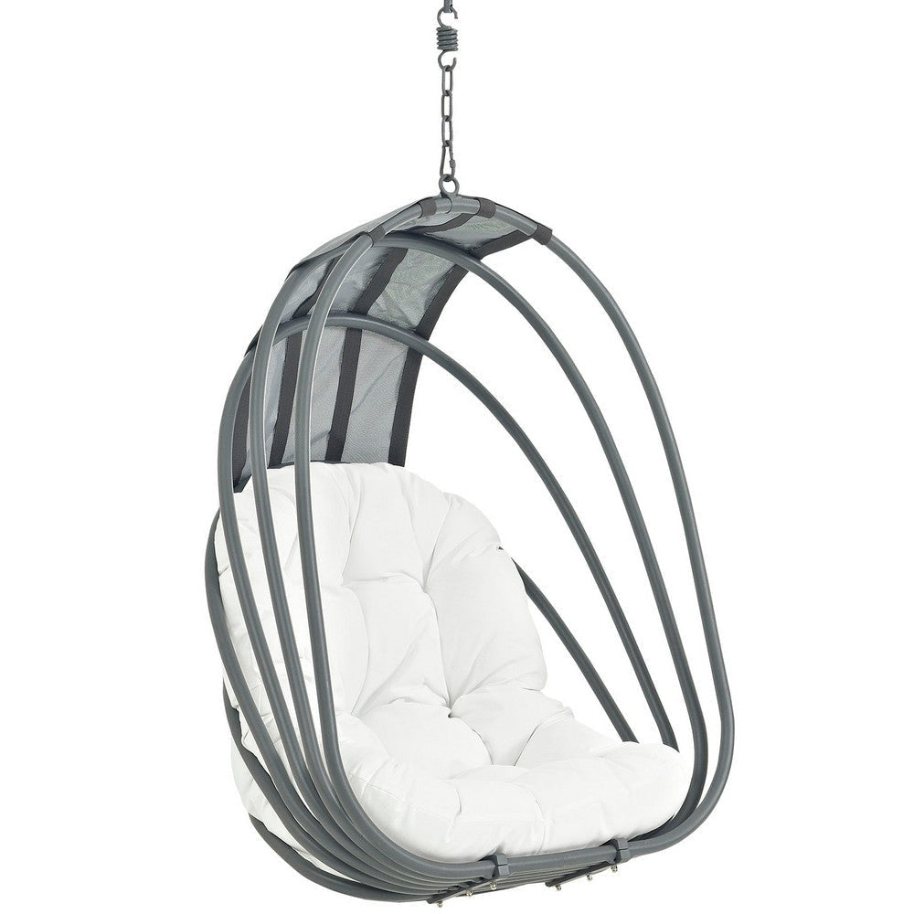 Whisk Outdoor Patio Swing Chair Without Stand White - No Shipping Charges MDY-EEI-2656-WHI-SET