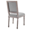 Modway Court French Vintage Upholstered Fabric Dining Chair in Light Gray MDY-EEI-2682-LGR