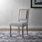 Modway Court French Vintage Upholstered Fabric Dining Chair in Light Gray MDY-EEI-2682-LGR