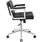 Portray Mid Back Upholstered Vinyl Office Chair In Black - No Shipping Charges MDY-EEI-2686-BLK