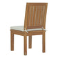 Marina Outdoor Patio Teak Dining Chair - No Shipping Charges MDY-EEI-2700-NAT-WHI