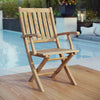 Modway EEI-2703-NAT Marina Premium Grade A Teak Wood Outdoor Patio Folding Armchair, Natural