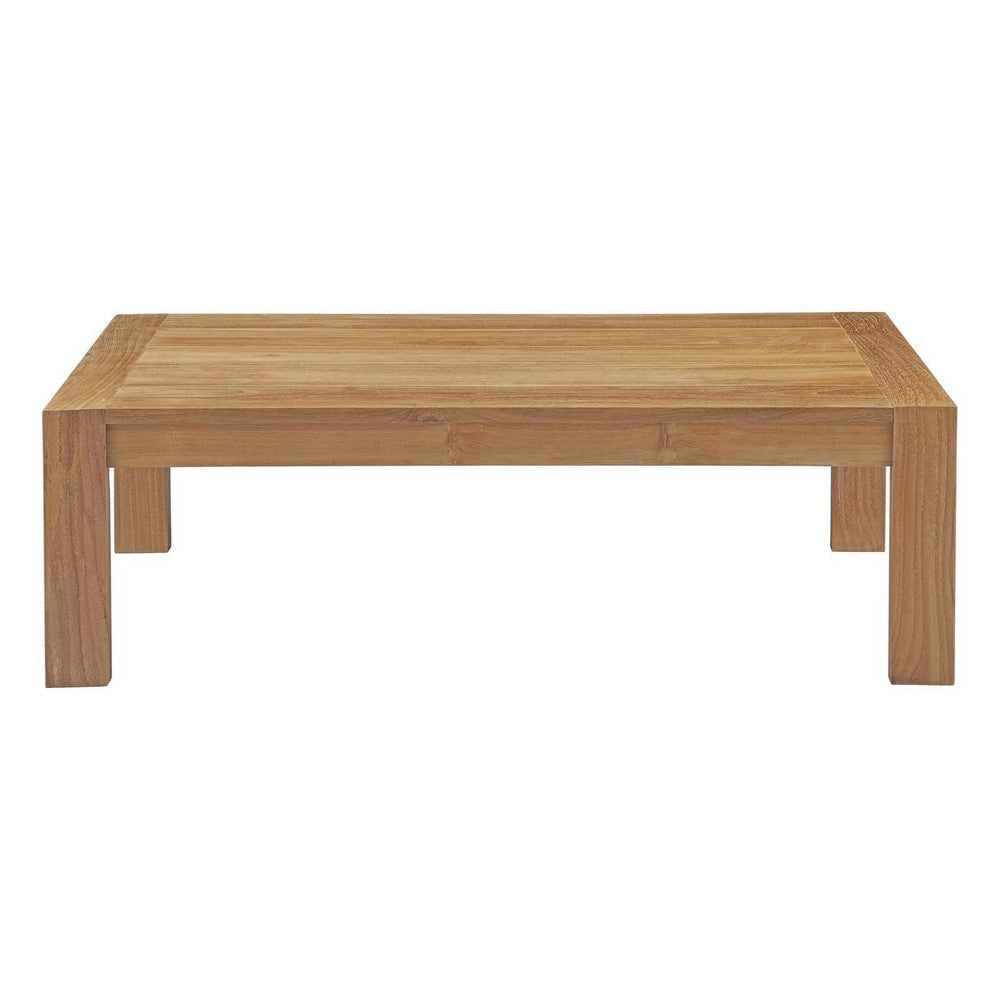 Upland Outdoor Patio Wood Coffee Table In Natural - No Shipping Charges MDY-EEI-2710-NAT