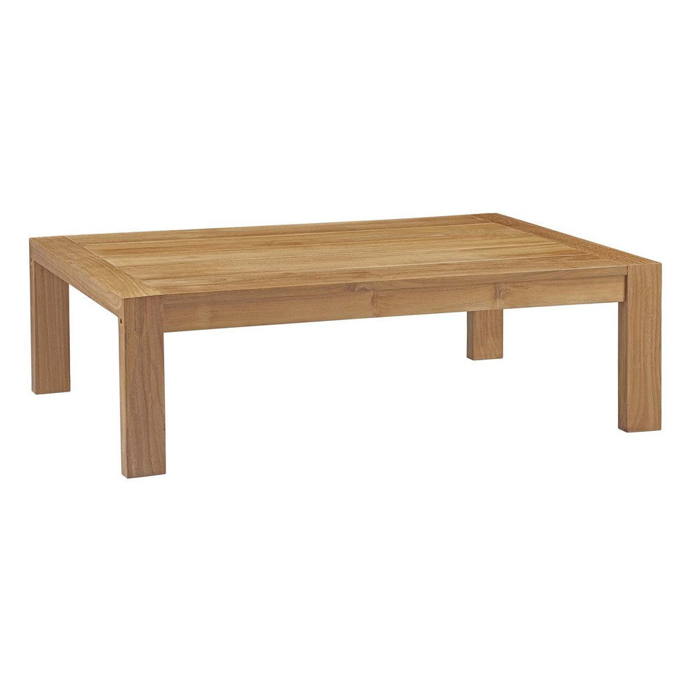 Upland Outdoor Patio Wood Coffee Table In Natural - No Shipping Charges MDY-EEI-2710-NAT