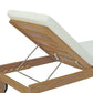 Upland Outdoor Patio Teak Chaise In Natural White - No Shipping Charges MDY-EEI-2711-NAT-WHI