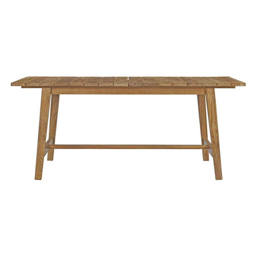 Modway EEI-2712 Dorset Teak Wood Outdoor Patio 72’’ Dining Table in Natural MDY-EEI-2712-NAT