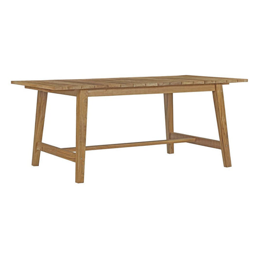 Modway EEI-2712 Dorset Teak Wood Outdoor Patio 72" Dining Table in Natural