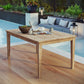 Modway EEI-2716-NAT Marina Premium Grade A Teak Wood Outdoor Patio 60’’ Dining Table Natural MDY-EEI-2716-NAT