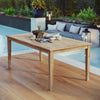 Modway EEI-2717-NAT Marina Premium Grade A Teak Wood Outdoor Patio 72’’ Dining Table Natural MDY-EEI-2717-NAT