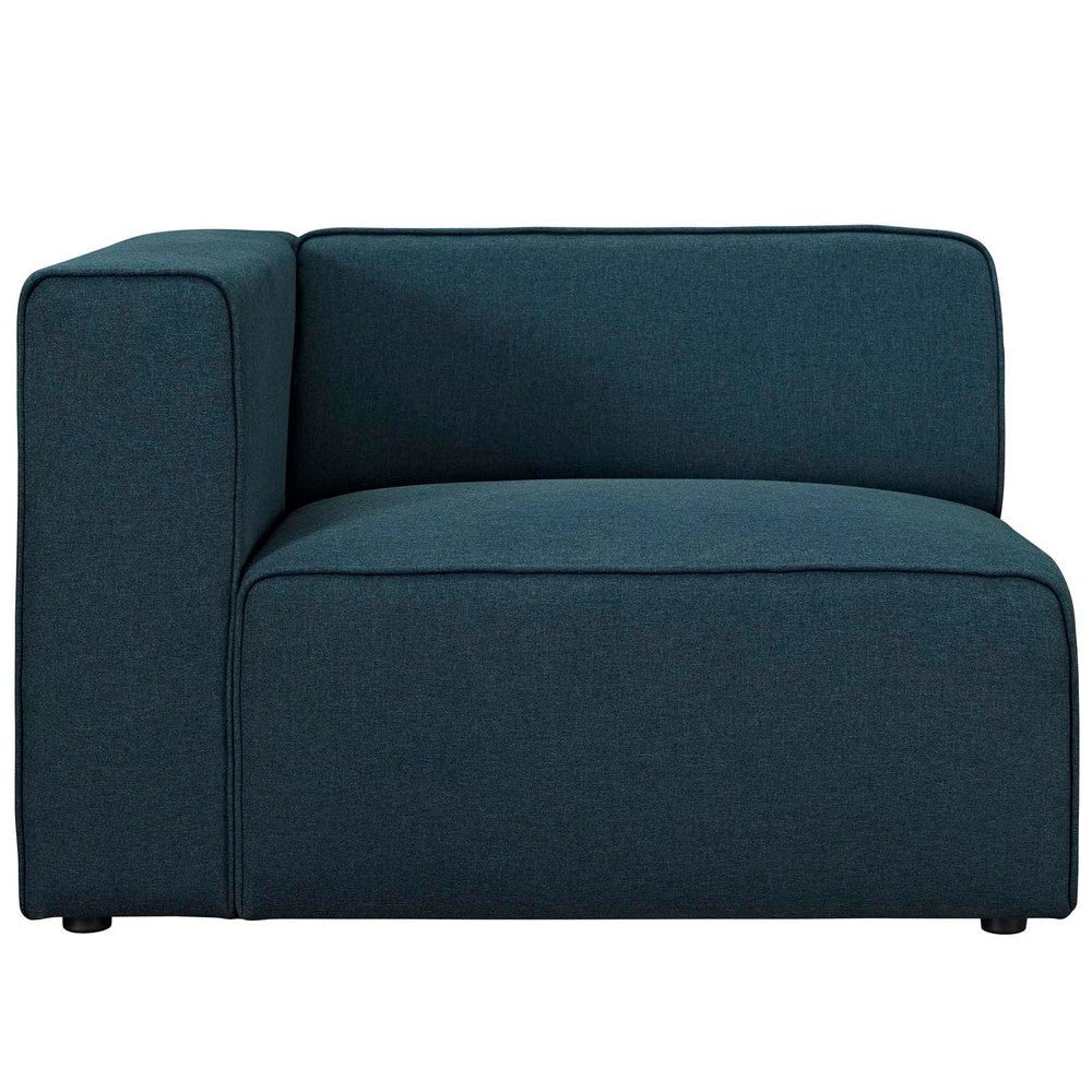 Modway Mingle Polyester Upholstered Generously Padded Left-Arm Chair Blue Fabric MDY-EEI-2720-BLU