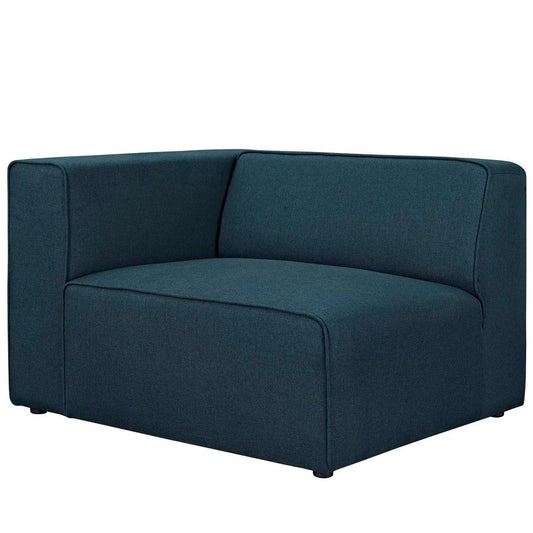 Modway Mingle Polyester Upholstered Generously Padded Left-Arm Chair, Blue Fabric