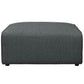 Mingle Fabric Ottoman In Gray - No Shipping Charges MDY-EEI-2726-GRY