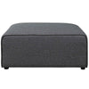 Mingle Fabric Ottoman In Gray - No Shipping Charges MDY-EEI-2726-GRY