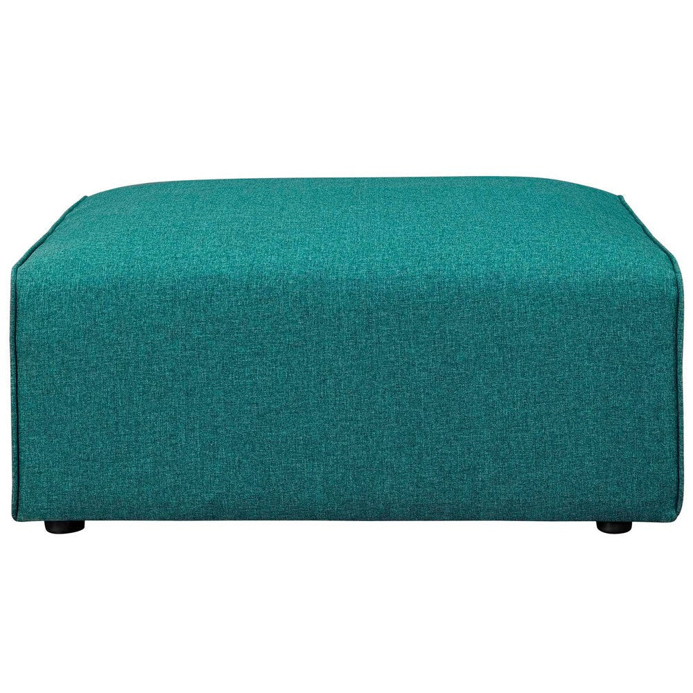 Mingle Fabric Ottoman In Teal Blue - No Shipping Charges MDY-EEI-2726-TEA