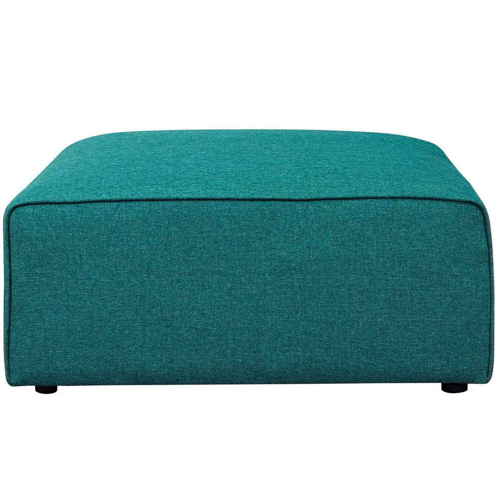 Mingle Fabric Ottoman In Teal Blue - No Shipping Charges MDY-EEI-2726-TEA