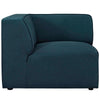 Modway Mingle Polyester Upholstered Generously Padded Corner Seat Blue Fabric MDY-EEI-2728-BLU