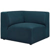 Modway Mingle Polyester Upholstered Generously Padded Corner Seat, Blue Fabric