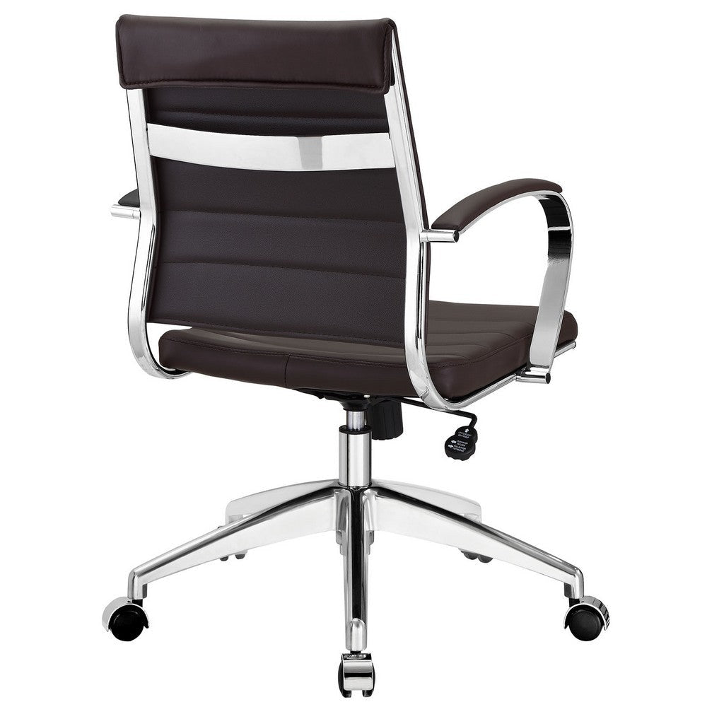 Brown Jive Mid Back Office Chair - No Shipping Charges MDY-EEI-273-BRN