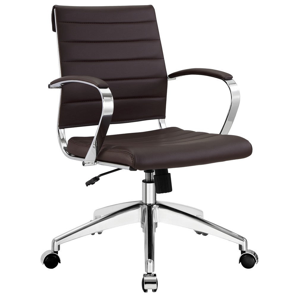 Brown Jive Mid Back Office Chair - No Shipping Charges MDY-EEI-273-BRN