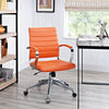 Modway Jive Ribbed, Mid Back Office Chair, Orange