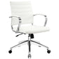 Modway Jive Ribbed, Mid Back Office Chair, White