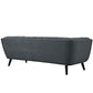 Modway Bestow Upholstered Fabric Button-Tufted Sofa In Gray MDY-EEI-2730-GRY