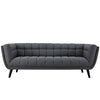 Modway Bestow Upholstered Fabric Button-Tufted Sofa In Gray