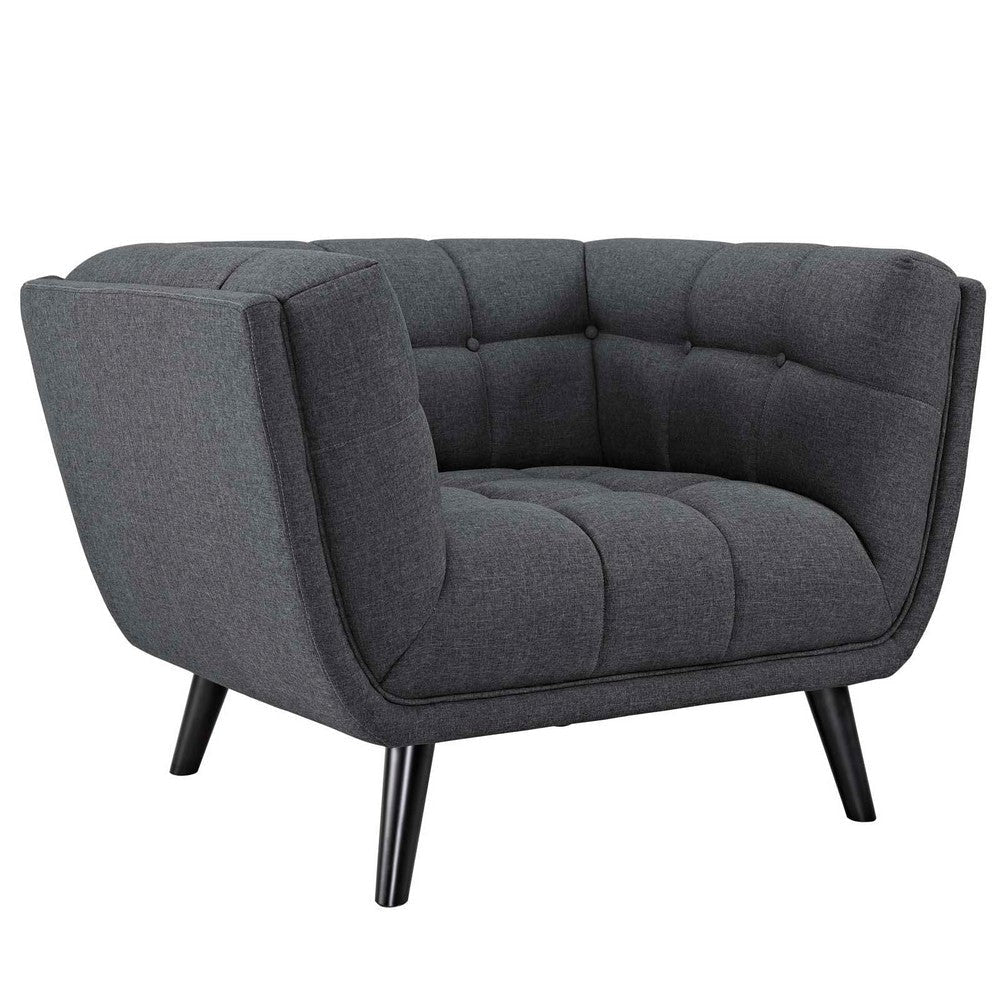 Bestow Upholstered Fabric Armchair, Gray - No Shipping Charges