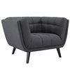 Bestow Upholstered Fabric Armchair, Gray - No Shipping Charges