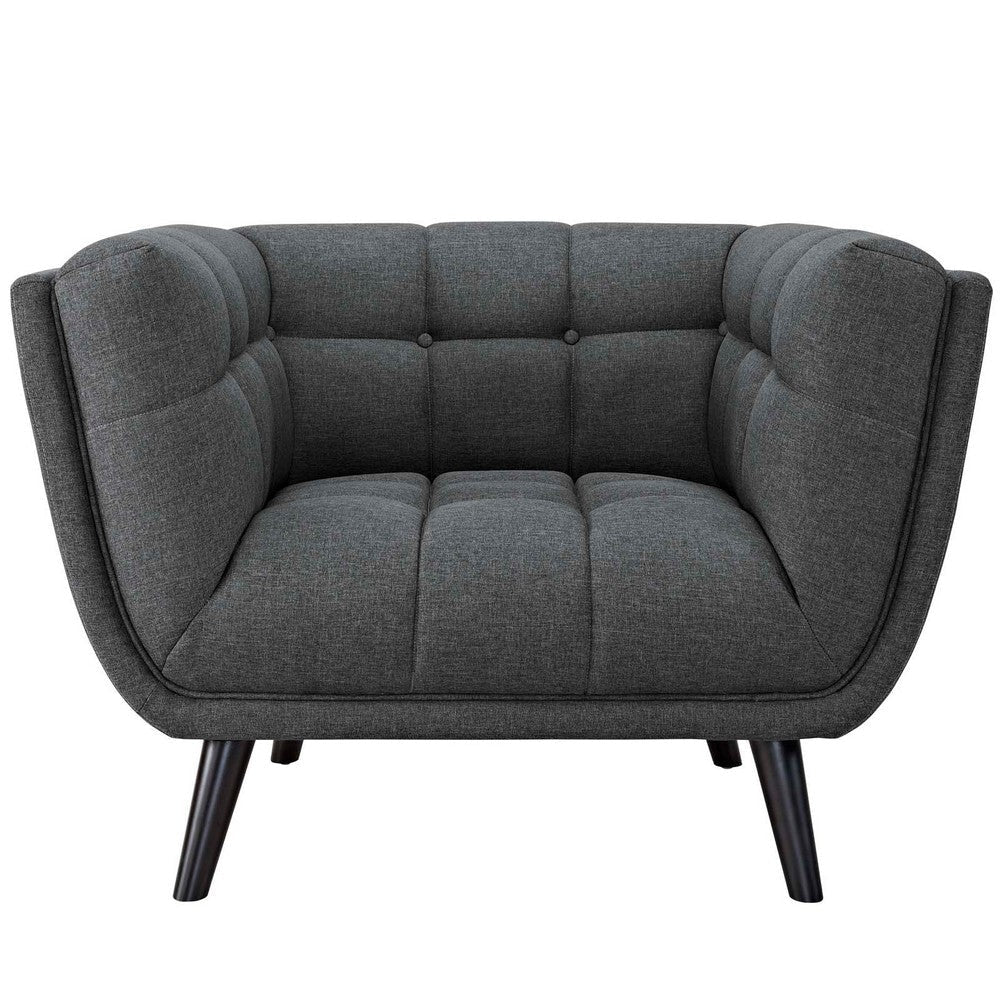 Bestow Upholstered Fabric Armchair Gray - No Shipping Charges MDY-EEI-2732-GRY