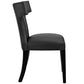 Curve Set of 2 Vinyl Dining Side Chair Black - No Shipping Charges MDY-EEI-2740-BLK-SET