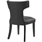 Curve Set of 2 Vinyl Dining Side Chair Black - No Shipping Charges MDY-EEI-2740-BLK-SET