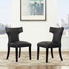 Curve Set of 2 Vinyl Dining Side Chair Black - No Shipping Charges MDY-EEI-2740-BLK-SET