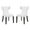 Curve Set of 2 Vinyl Dining Side Chair White - No Shipping Charges MDY-EEI-2740-WHI-SET