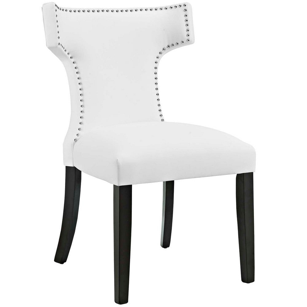 Curve Set of 2 Vinyl Dining Side Chair White - No Shipping Charges MDY-EEI-2740-WHI-SET