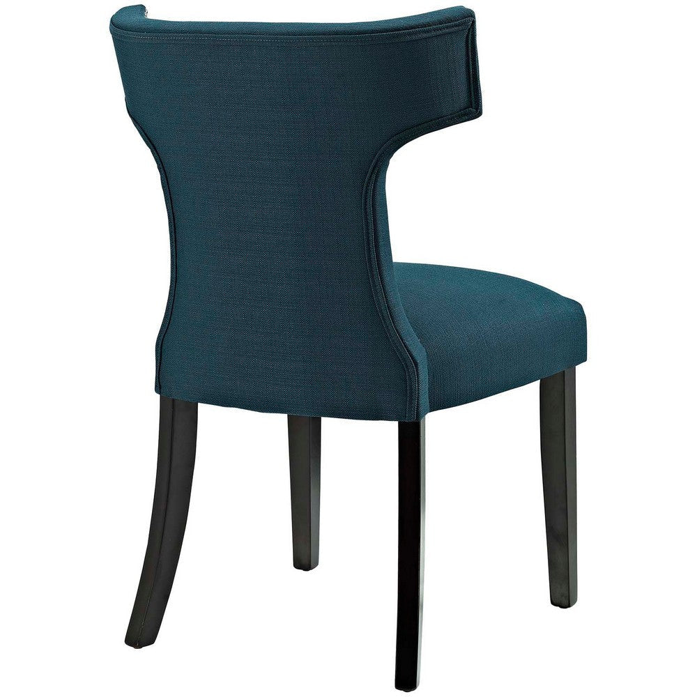 Curve Set of 2 Fabric Dining Side Chair Azure - No Shipping Charges MDY-EEI-2741-AZU-SET