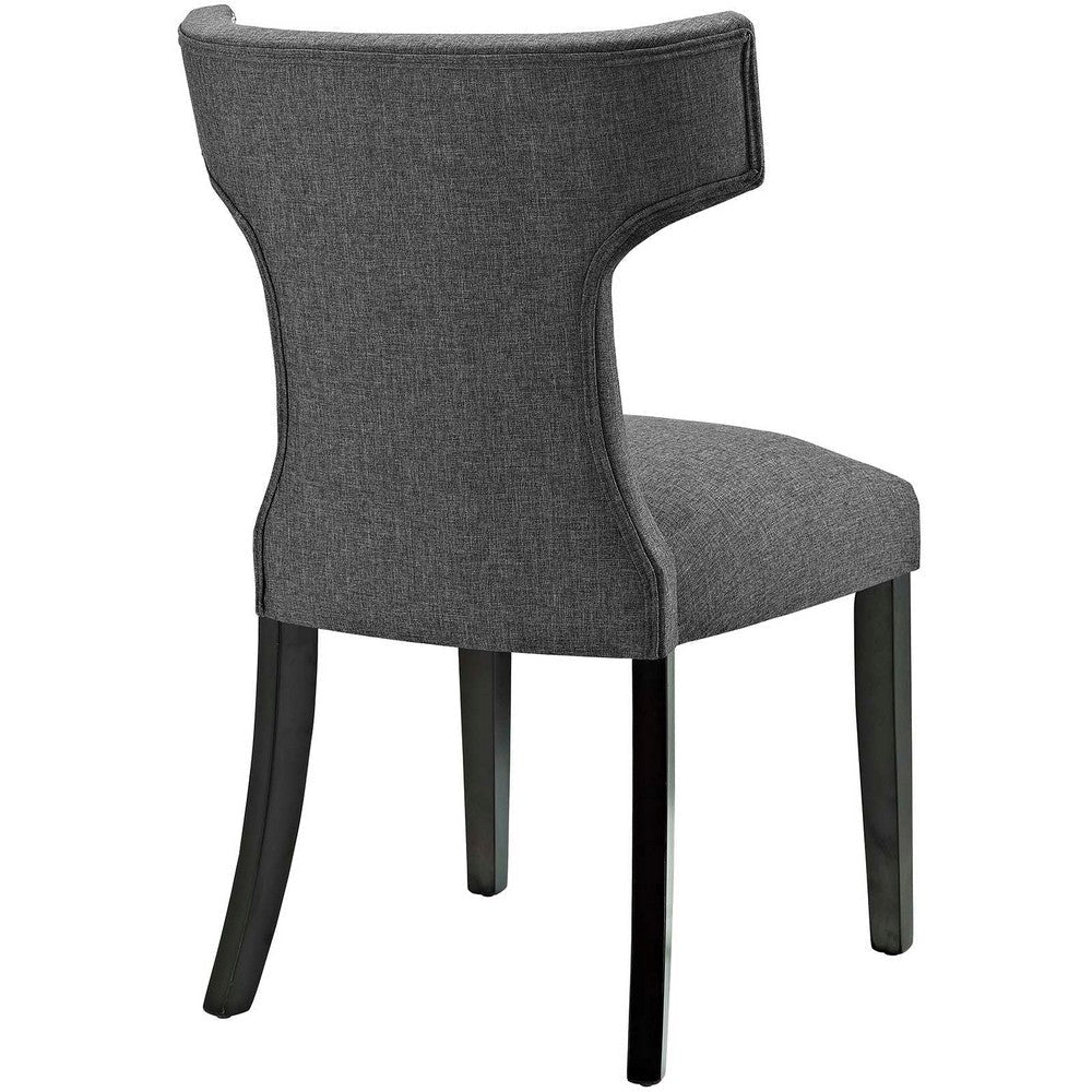 Curve Set of 2 Fabric Dining Side Chair Gray - No Shipping Charges MDY-EEI-2741-GRY-SET