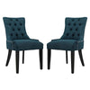 Regent Set of 2 Fabric Dining Side Chair Azure - No Shipping Charges MDY-EEI-2743-AZU-SET