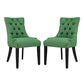 Modway Regent Modern Elegant Button-Tufted Upholstered Fabric with Nailhead Trim, Set of 2, Green