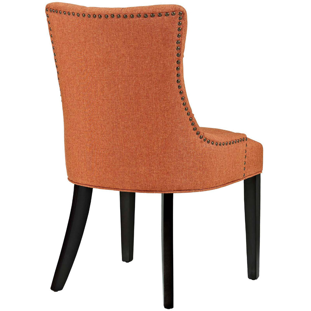 Modway Regent Modern Elegant Button-Tufted Upholstered Fabric with Nailhead Trim Set of 2 Orange MDY-EEI-2743-ORA-SET