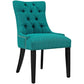 Regent Set of 2 Fabric Dining Side Chair Teal - No Shipping Charges MDY-EEI-2743-TEA-SET