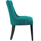 Regent Set of 2 Fabric Dining Side Chair Teal - No Shipping Charges MDY-EEI-2743-TEA-SET