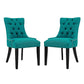 Regent Set of 2 Fabric Dining Side Chair Teal - No Shipping Charges MDY-EEI-2743-TEA-SET