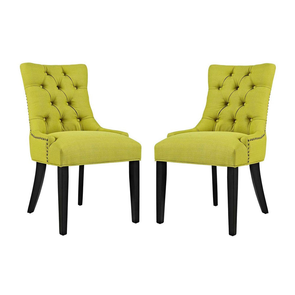 Regent Set of 2 Fabric Dining Side Chair Wheatgrass - No Shipping Charges MDY-EEI-2743-WHE-SET