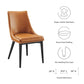 Modway Viscount Mid-Century Modern Faux Leather Upholstered Dining Chair - Set of 2 Tan MDY-EEI-2744-TAN-SET