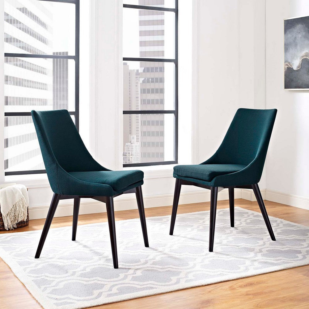 Viscount Set of 2 Fabric Dining Side Chair Azure - No Shipping Charges MDY-EEI-2745-AZU-SET