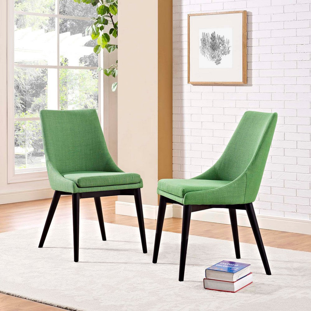 Viscount Set of 2 Fabric Dining Side Chair Kelly Green - No Shipping Charges MDY-EEI-2745-GRN-SET