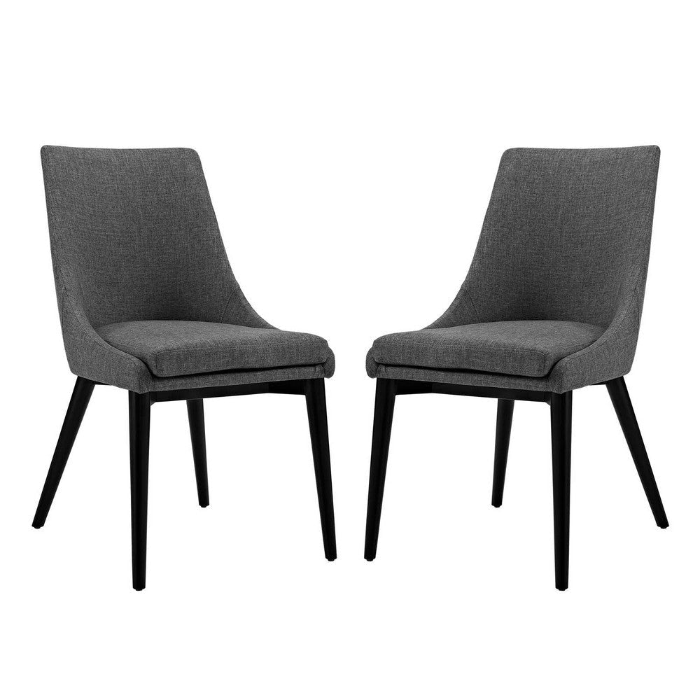 Viscount Set of 2 Fabric Dining Side Chair Gray - No Shipping Charges MDY-EEI-2745-GRY-SET