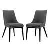 Viscount Set of 2 Fabric Dining Side Chair Gray - No Shipping Charges MDY-EEI-2745-GRY-SET