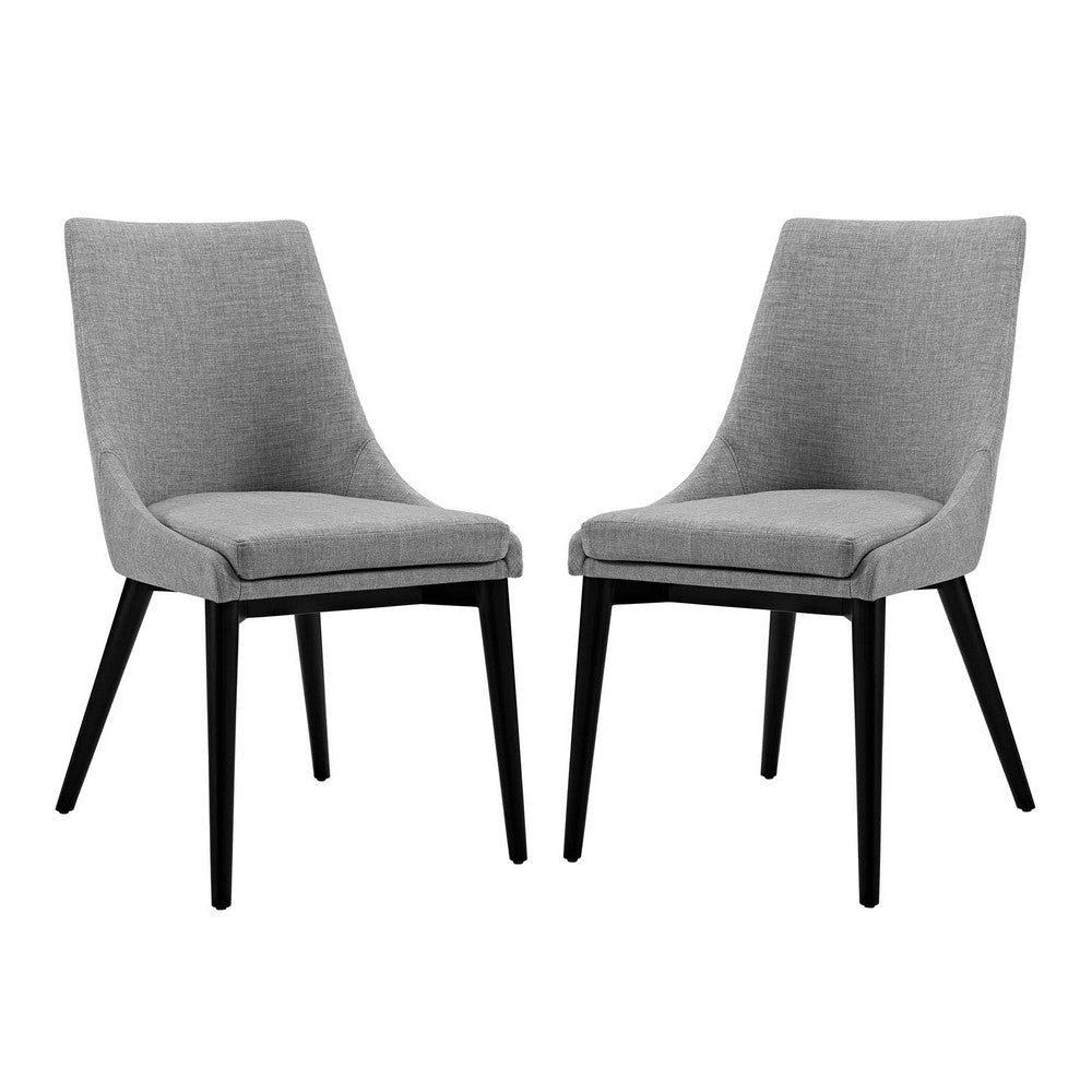 Viscount Set of 2 Fabric Dining Side Chair Light Gray - No Shipping Charges MDY-EEI-2745-LGR-SET